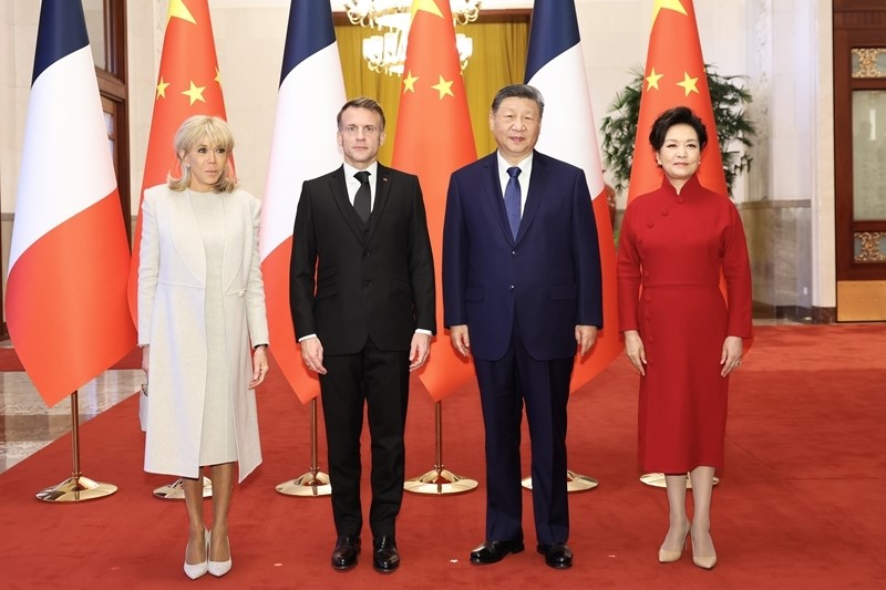 习近平同法国总统马克龙举行会谈