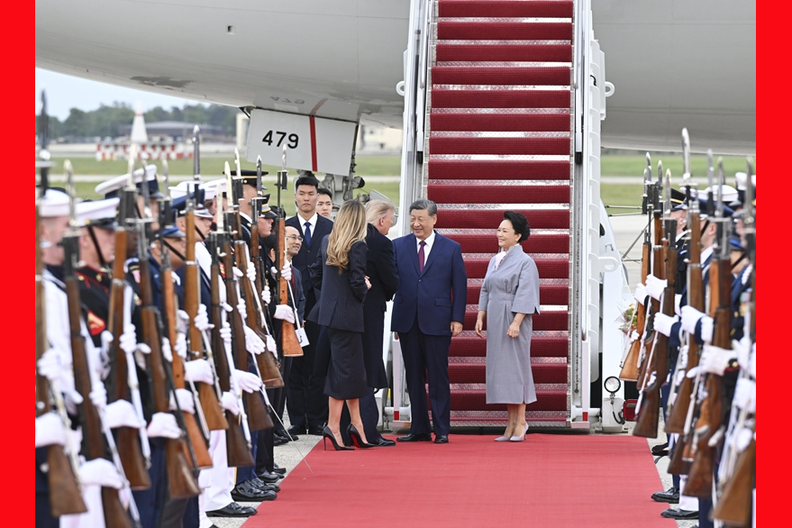 习近平抵达华盛顿对美国进行国事访问