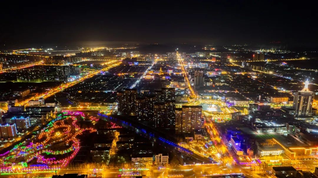 高平七佛山夜景图片图片